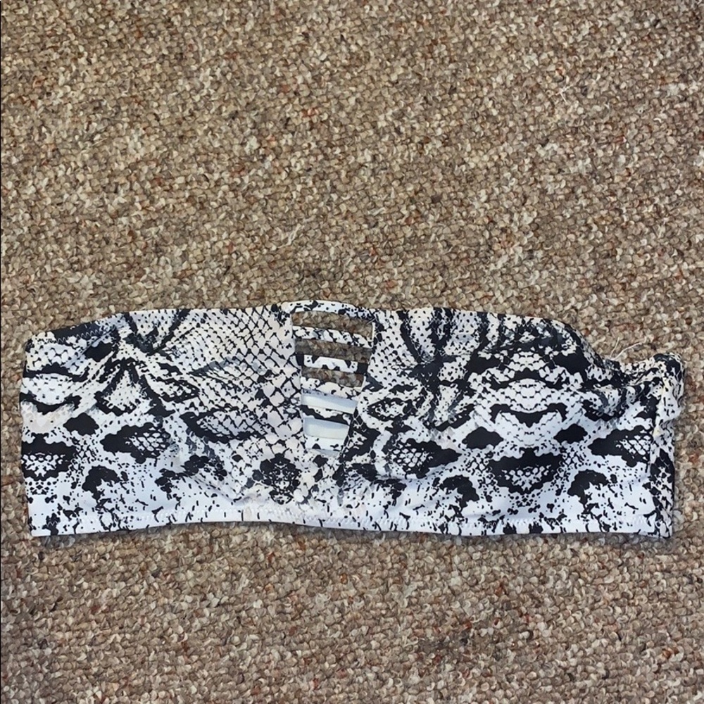 Zaful snakeskin bikini top